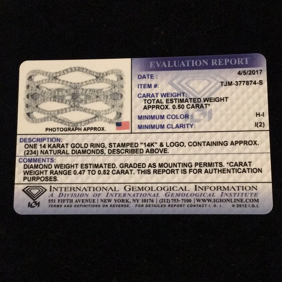 Half carat white gold ring. Size 6. - Picture 4 of 4